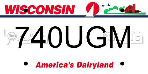 740UGM Wisconsin License Plate
