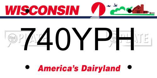 740YPH Wisconsin License Plate