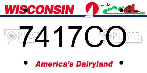 7417CO Wisconsin License Plate