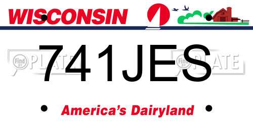 741JES Wisconsin License Plate