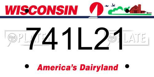 741L21 Wisconsin License Plate