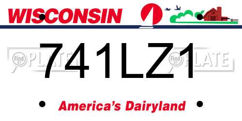 741LZ1 Wisconsin License Plate