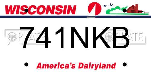 741NKB Wisconsin License Plate