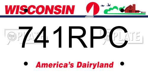 741RPC Wisconsin License Plate