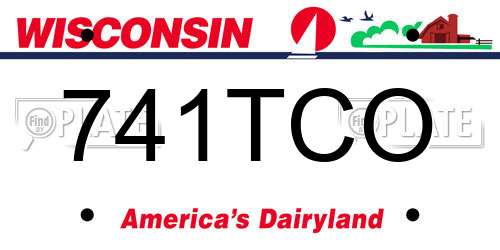 741TCO Wisconsin License Plate