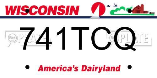 741TCQ Wisconsin License Plate