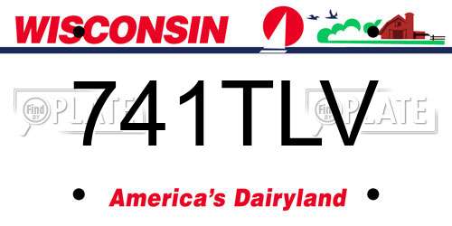 741TLV Wisconsin License Plate