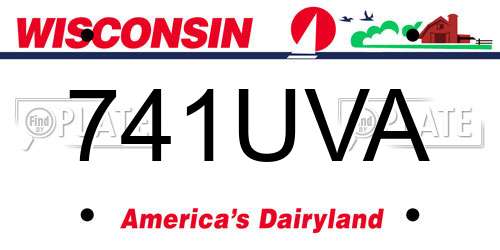 741UVA Wisconsin License Plate