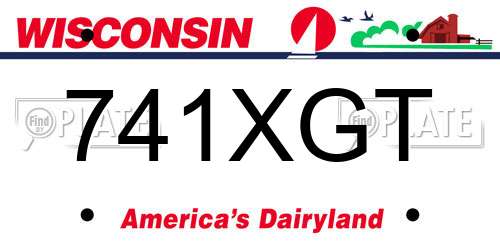 741XGT Wisconsin License Plate