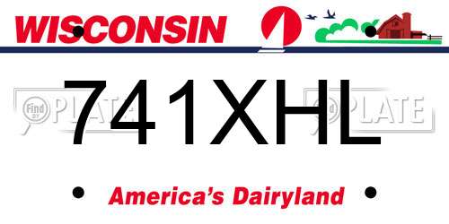 741XHL Wisconsin License Plate