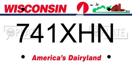 741XHN Wisconsin License Plate