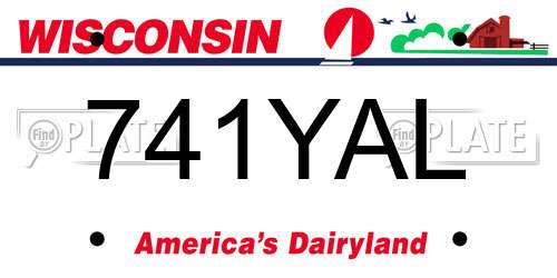 741YAL Wisconsin License Plate