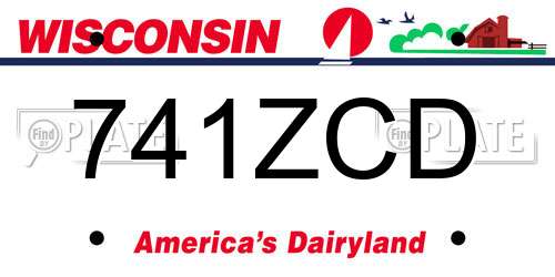 741ZCD Wisconsin License Plate