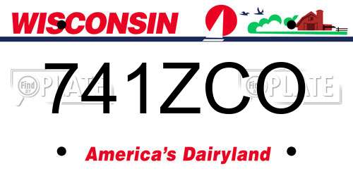 741ZCO Wisconsin License Plate