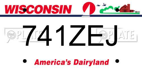 741ZEJ Wisconsin License Plate