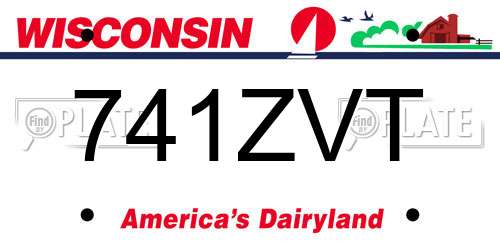 741ZVT Wisconsin License Plate