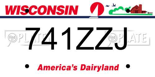 741ZZJ Wisconsin License Plate