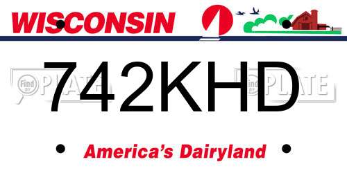 742KHD Wisconsin License Plate