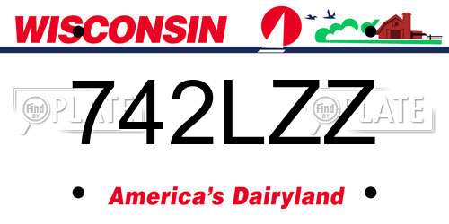 742LZZ Wisconsin License Plate