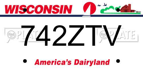 742ZTV Wisconsin License Plate