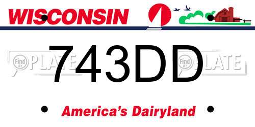 743DD Wisconsin License Plate