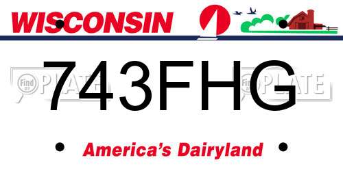 743FHG Wisconsin License Plate