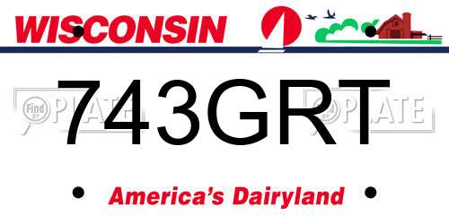 743GRT Wisconsin License Plate