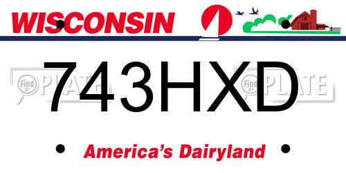 743HXD Wisconsin License Plate
