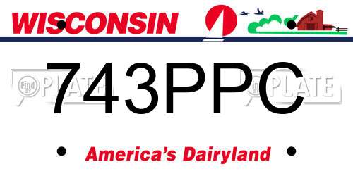 743PPC Wisconsin License Plate