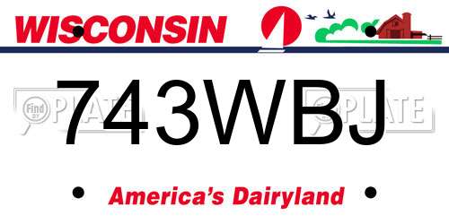 743WBJ Wisconsin License Plate