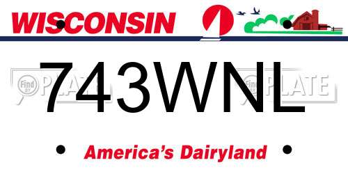 743WNL Wisconsin License Plate