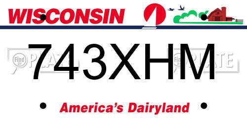 743XHM Wisconsin License Plate