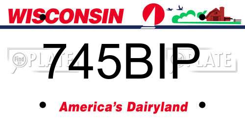 745BIP Wisconsin License Plate