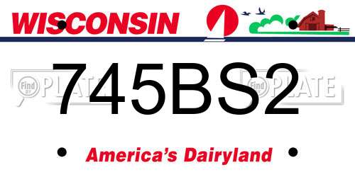 745BS2 Wisconsin License Plate