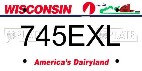 745EXL Wisconsin License Plate