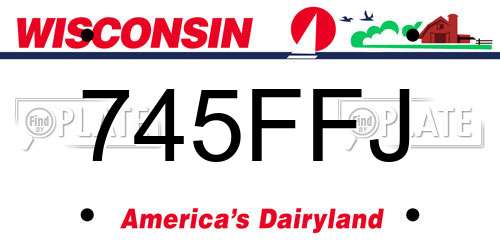 745FFJ Wisconsin License Plate