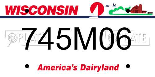 745M06 Wisconsin License Plate