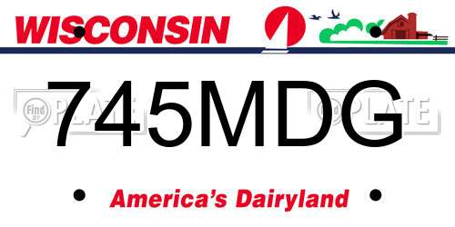 745MDG Wisconsin License Plate