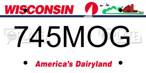 745MOG Wisconsin License Plate