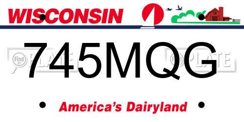 745MQG Wisconsin License Plate