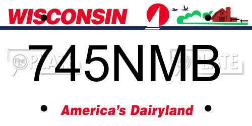745NMB Wisconsin License Plate