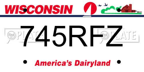 745RFZ Wisconsin License Plate