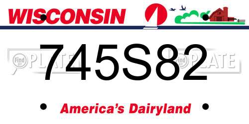 745S82 Wisconsin License Plate