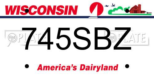 745SBZ Wisconsin License Plate
