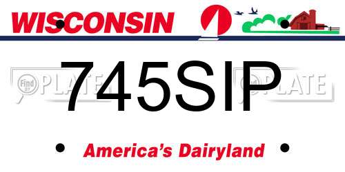 745SIP Wisconsin License Plate