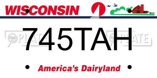 745TAH Wisconsin License Plate