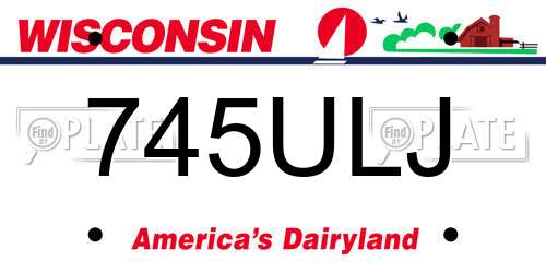 745ULJ Wisconsin License Plate