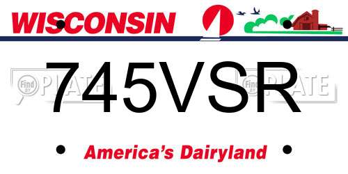 745VSR Wisconsin License Plate