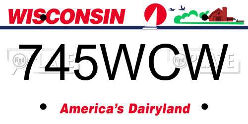 745WCW Wisconsin License Plate