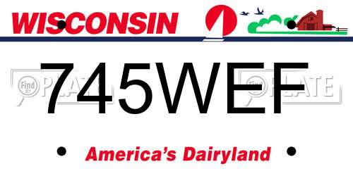 745WEF Wisconsin License Plate